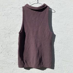 Free People Sleeveless Purple Knit Turtleneck Tunic XS - TP